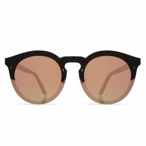 Illesteva Palermo Black/Pink Mirror Sunglasses